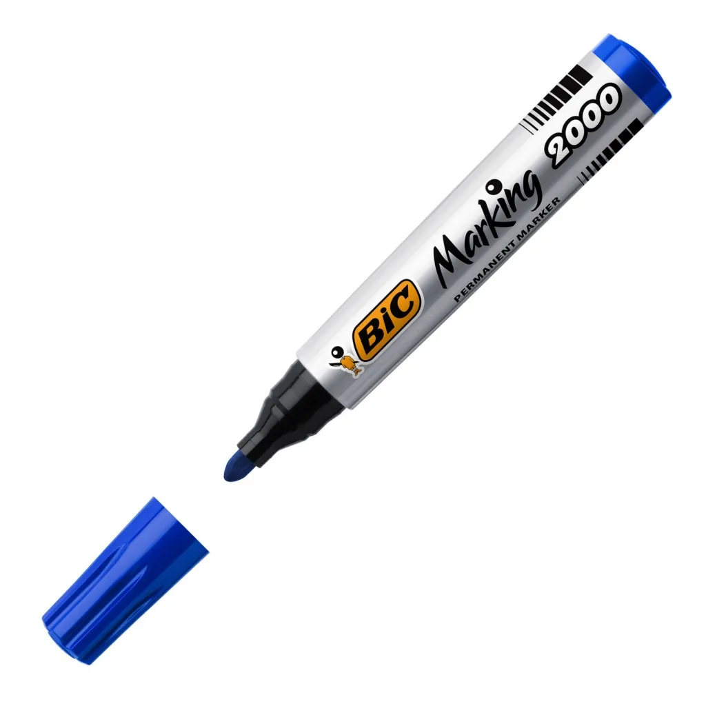 Marqueur permanent Bic 2000 pointe ogive 4,95 mm bleu