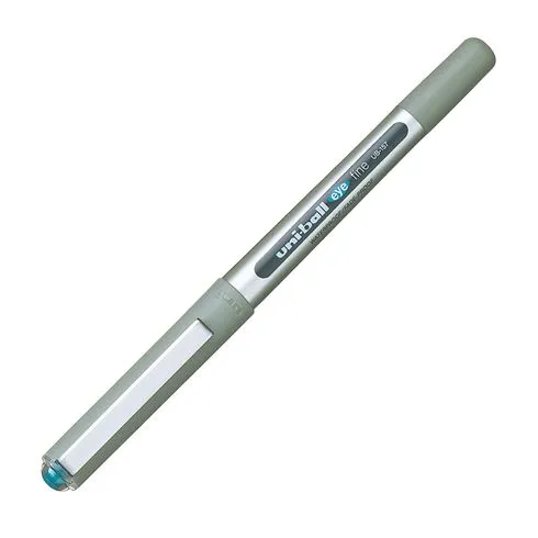 Stylo roller Uni Ball Eye à capuchon pointe 0,7 mm- écriture moyenne turquoise