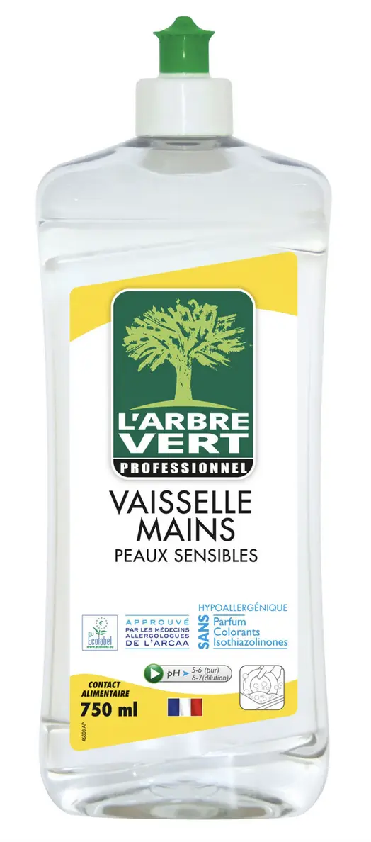 Liquide vaisselle mains L Arbre Vert peaux sensibles