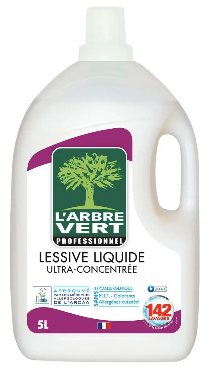 Lessive liquide ultra-concentrée L Arbre Vert professionnel - 142 lavages