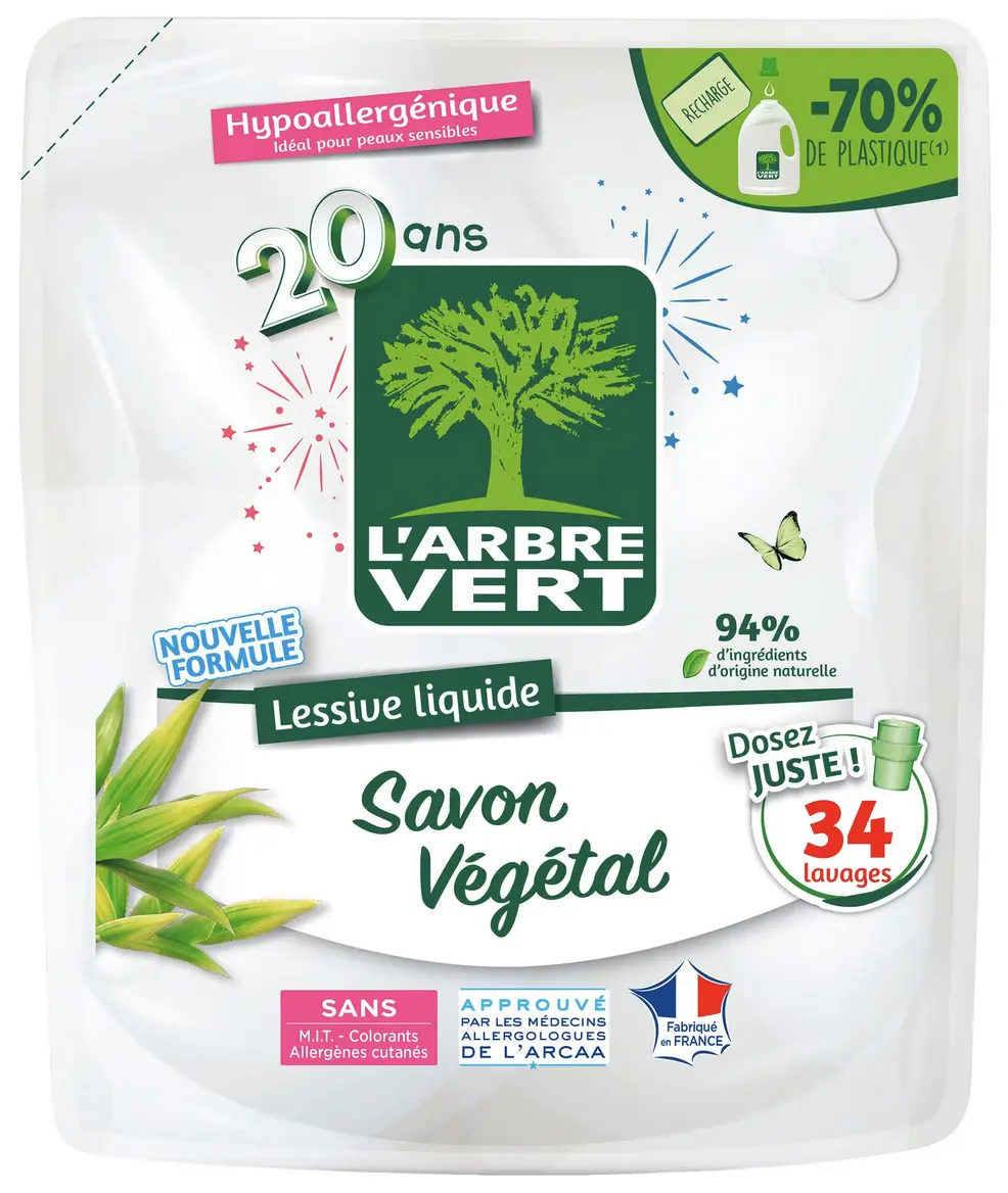 Lessive liquide au savon végétal 