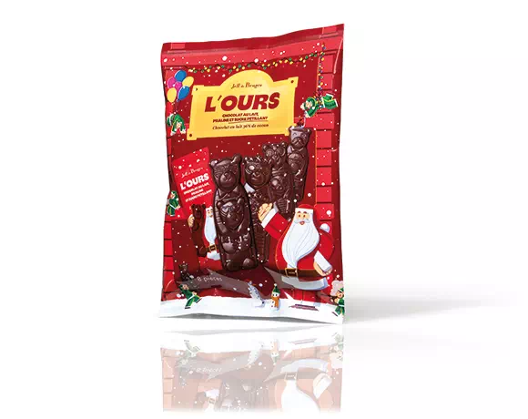 Le sachet de 8 ours en chocolat 96g net