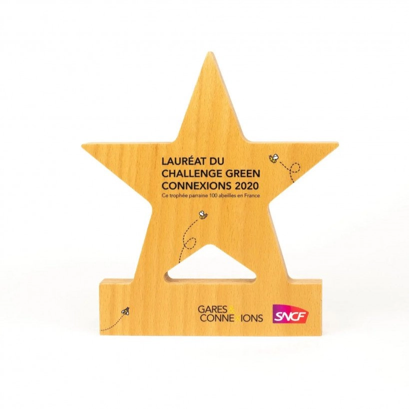 Trophée en bois GIFT FOR CHANGE