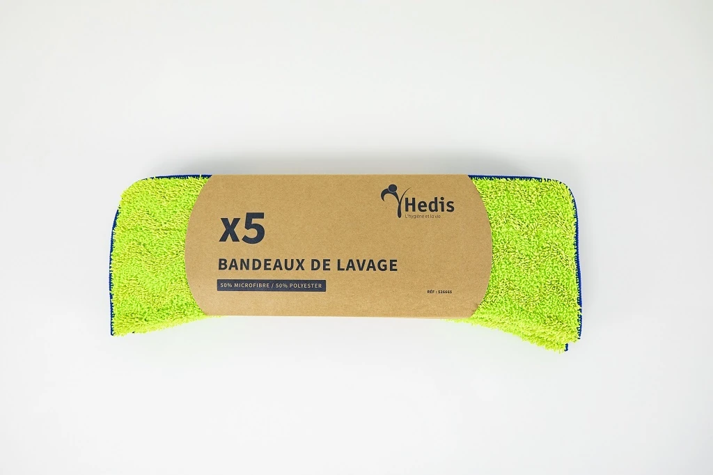 BANDEAU DE LAVAGE 14X46CM VELCRO LIGHT PAR 5