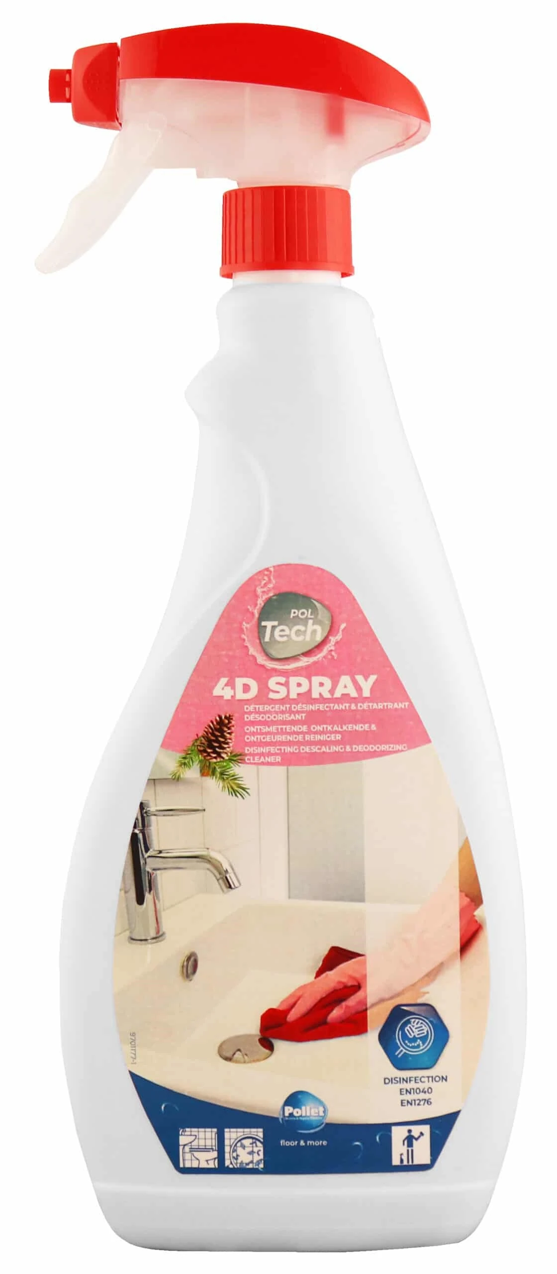 DETERGENT SANITAIRES  4D POLTECH PAE 750ML PAR 6