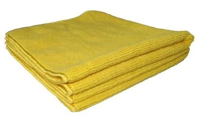 LAVETTE MICROFIBRE TRICOT SOFT JAUNE 40X40CM PAR 5