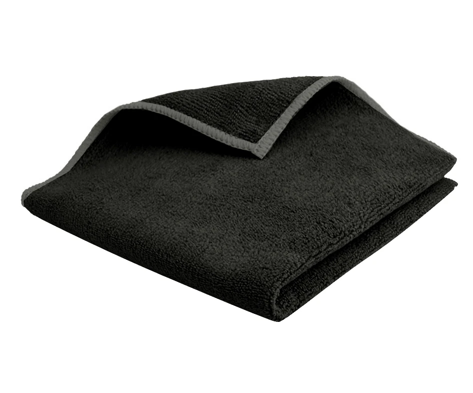 LAVETTE MICROFIBRE 40X40CM NOIRE PREMIUM PAR 5