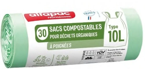 SAC 10L ALFAPAC BRETELLES COMPOSTABLE VERT 