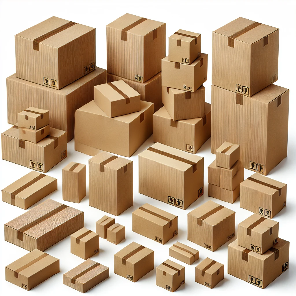 Cartons de différentes tailles