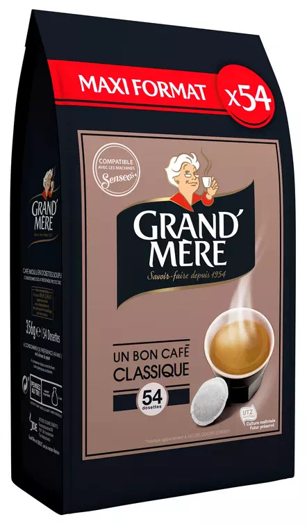 DOSETTES DE CAFÉ GRAND MÈRE CLASSIQUE - PAQUET DE 54