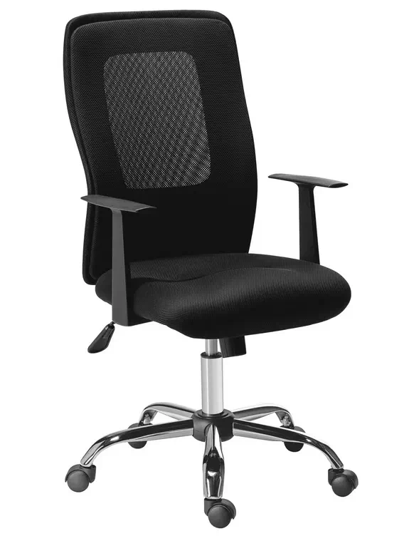 Chaise de bureau Seattle tissu et maille - dossier haut accoudoirs - mécanisme Basculant centré - pi
