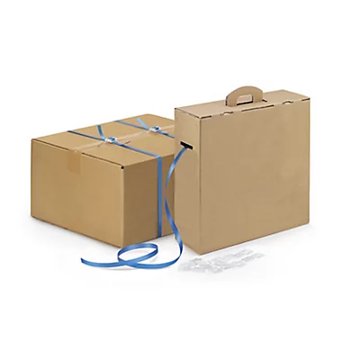 CERCLAGE FEUILLARD BLEU 12mmx0,5mmx750m