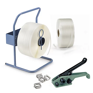 Cerclage feuillard textile collé
