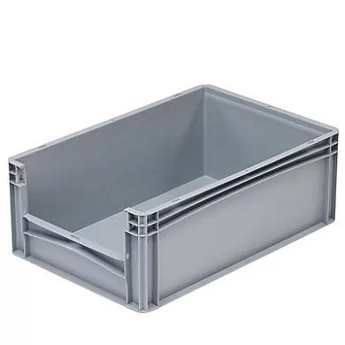Bac plastique gerbable demi-ouverture