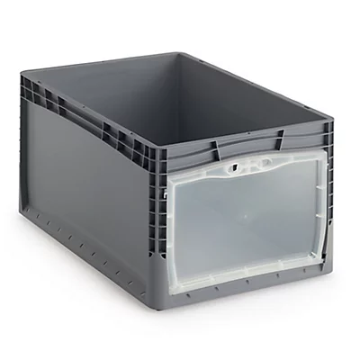 Bac plastique translucide PETIT CÔTÉ 66L