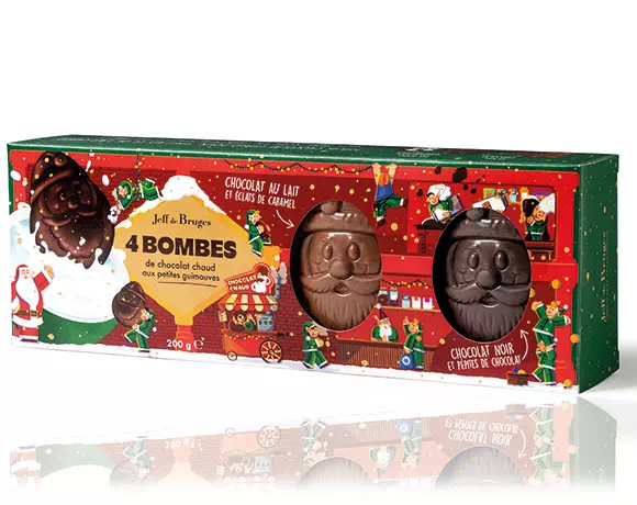 La boîte bombes de chocolat chaud 200g net