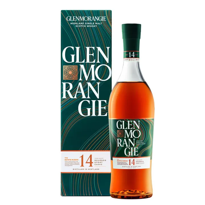Scotch Whisky Single Malt GLENMORANGIE 14 ANS Quinta Ruban 46%, 70cl - En étui