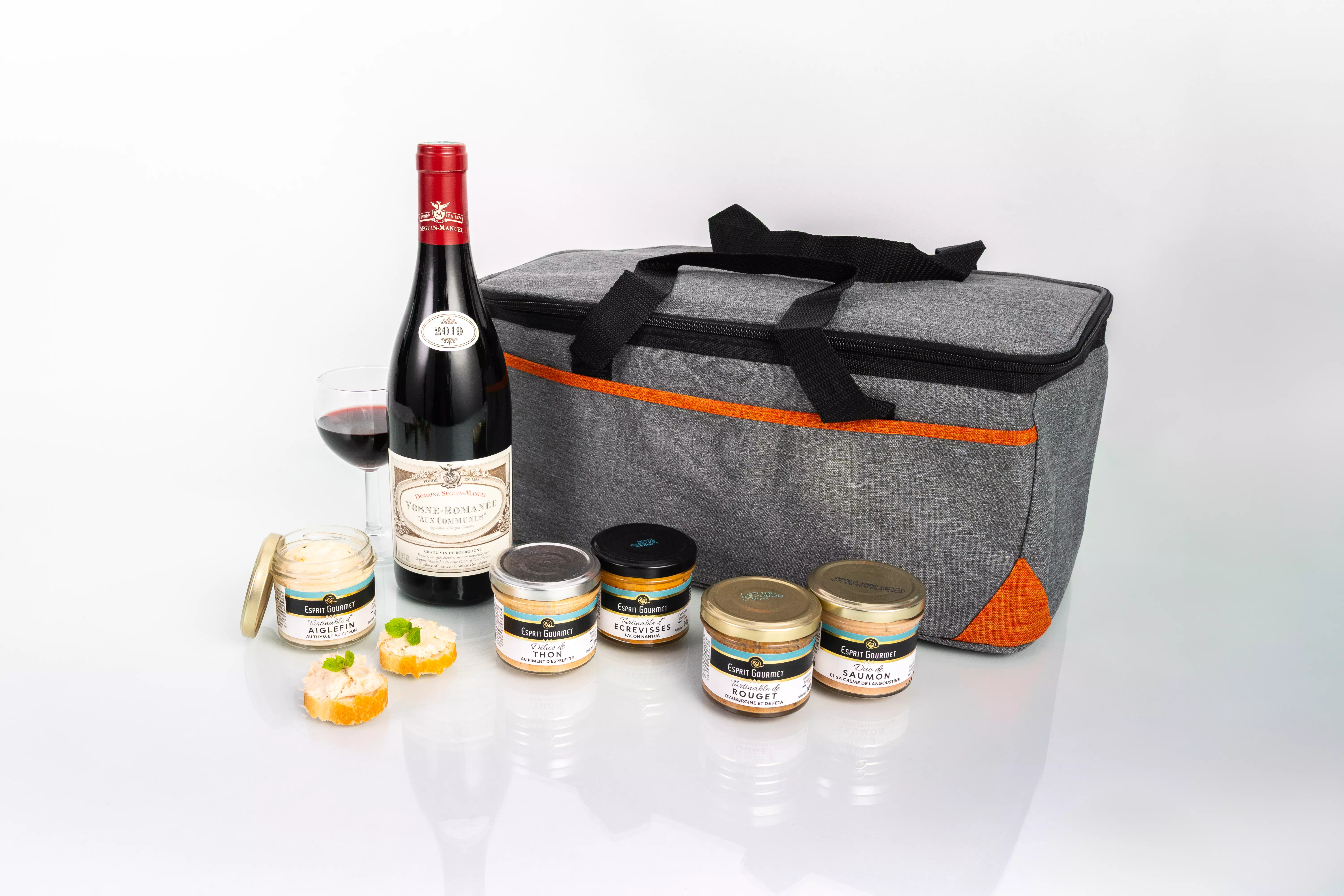 Panier de la mer avec alcool