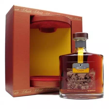 Coffret-bois Cognac MARTELL « COHIBA EXTRA » - 43° -  1 bouteille 70 cl en coffret-bois