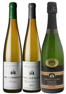 Coffret 3 bouteilles 75 cl (blancs) Alsace Grands Crus et Crémant