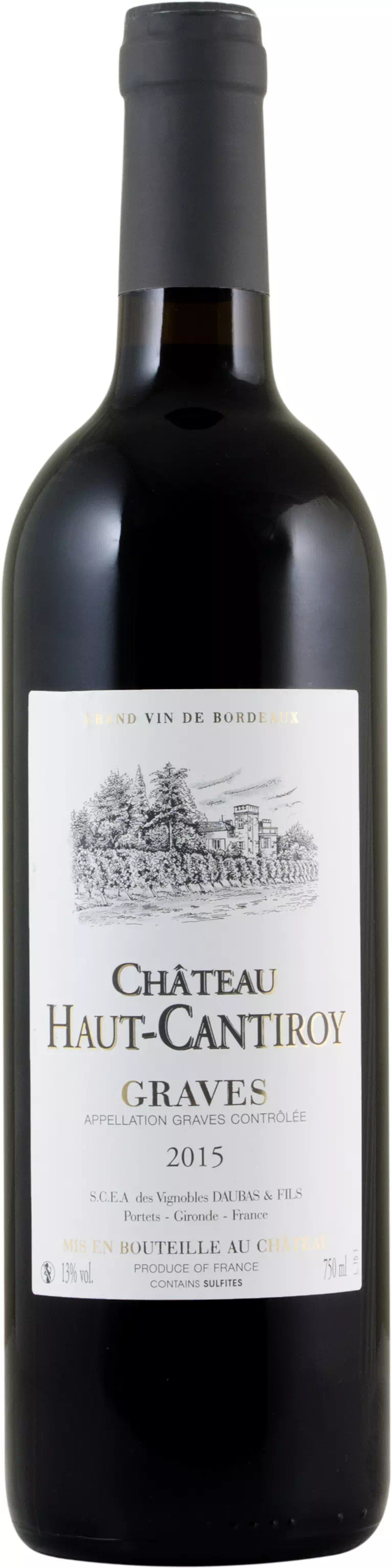 Graves (rouge) : château Haut Cantiroy 2015