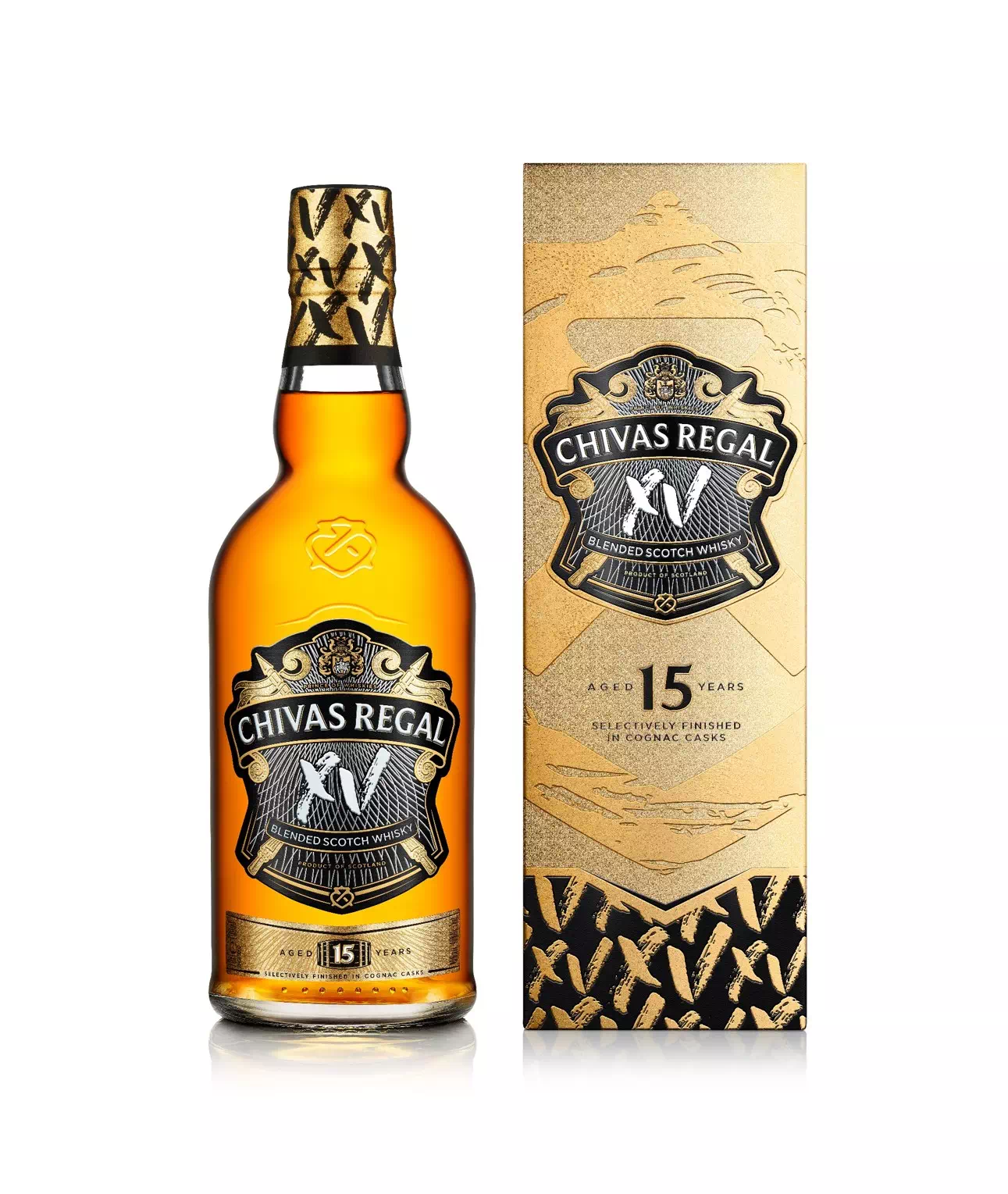Whisky Blended CHIVAS REGAL 15 ans « XV » 40° - Avec étui