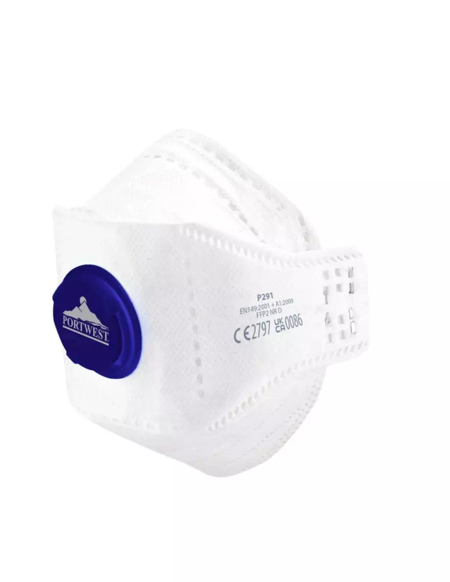 Masque Respiratoire FFP3 pliable en carbone avec valve (Paquet de 10 pièces)