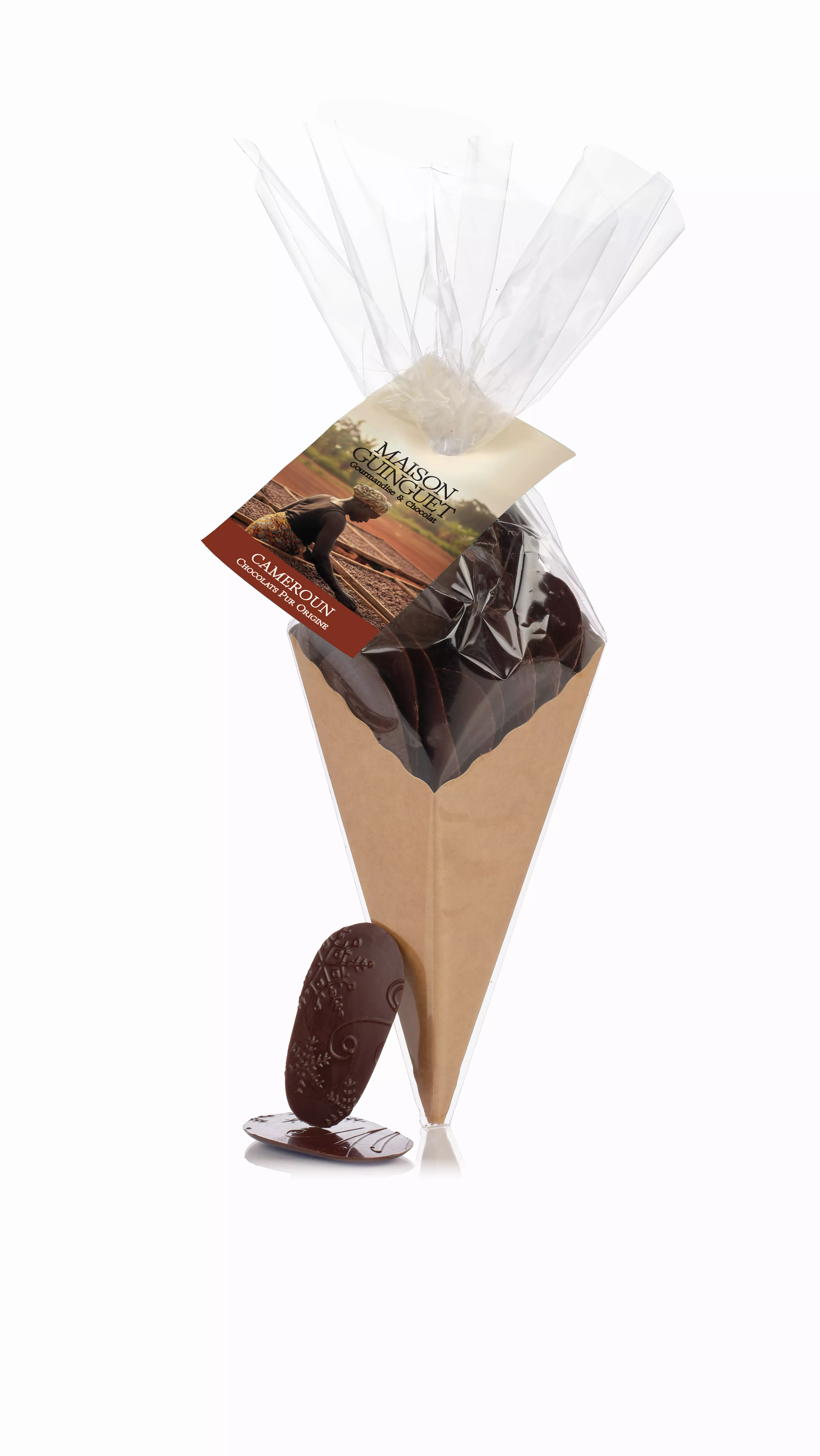 Chocolat Origine Cameroun - Cornet 100 Gr