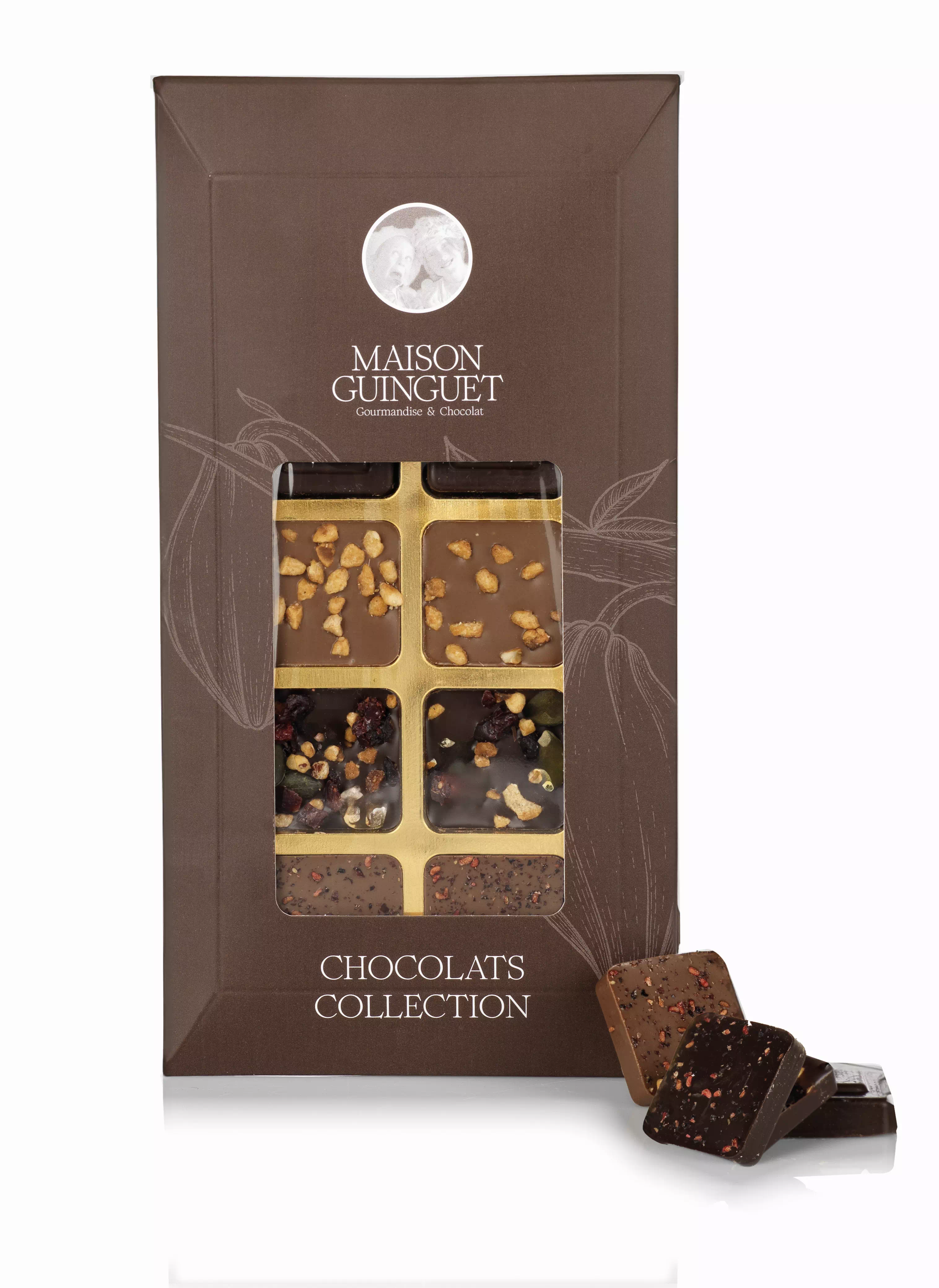 Reglette Cabosse 10 Chocolats - Etui 80 Gr