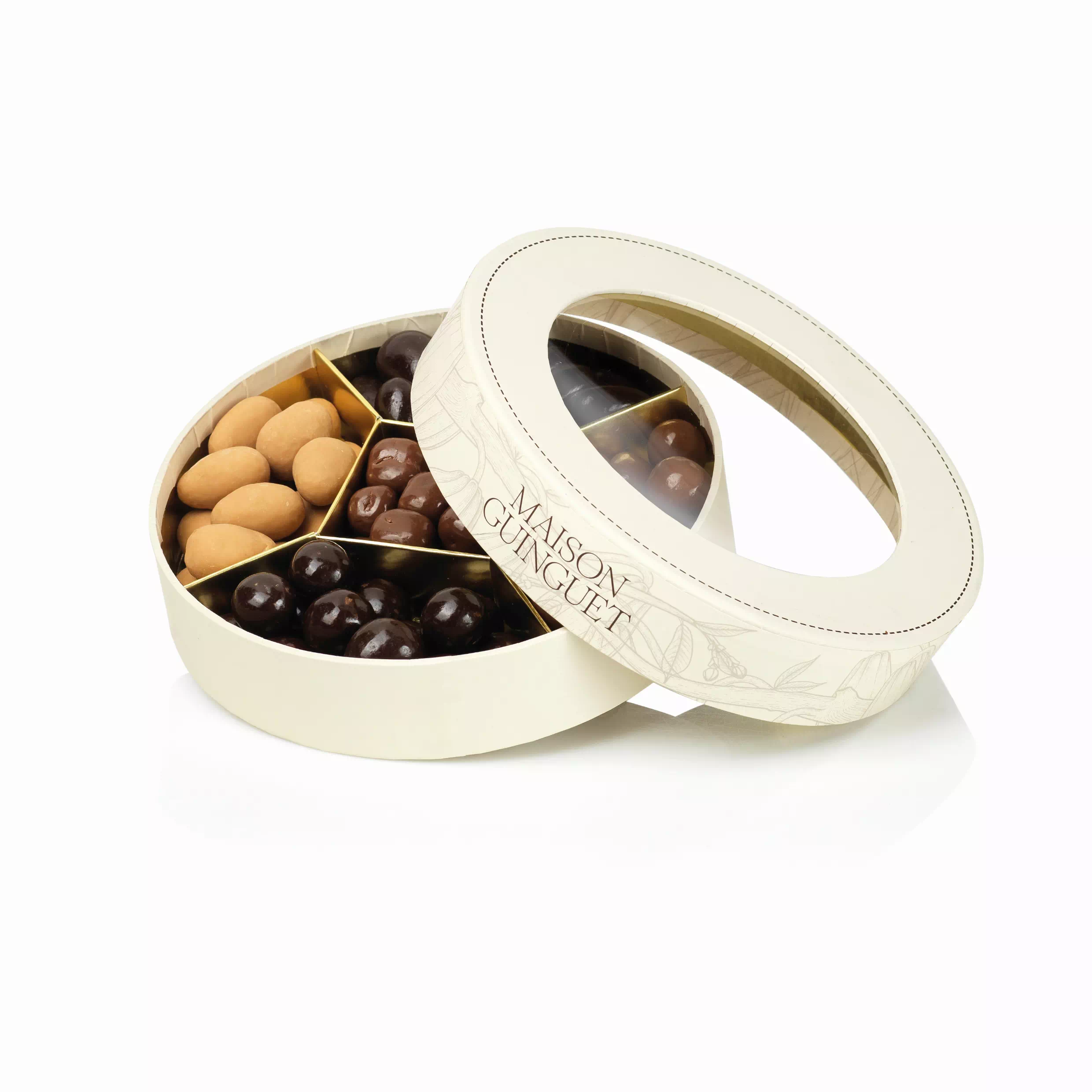 Boite Compartiments Cabosse Beige - 285 Gr