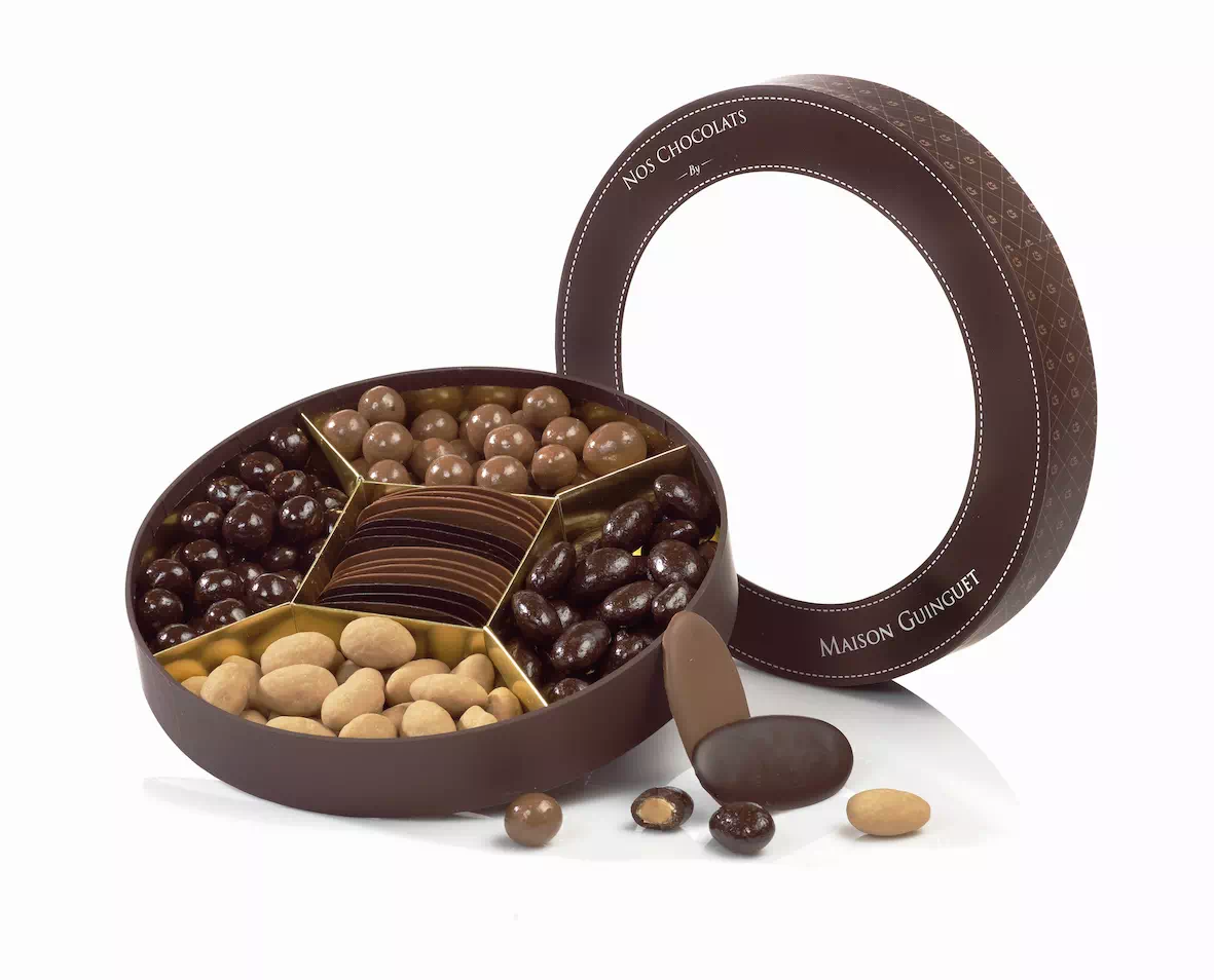 Boite Compartiments Cabosse Cacao - 505 Gr