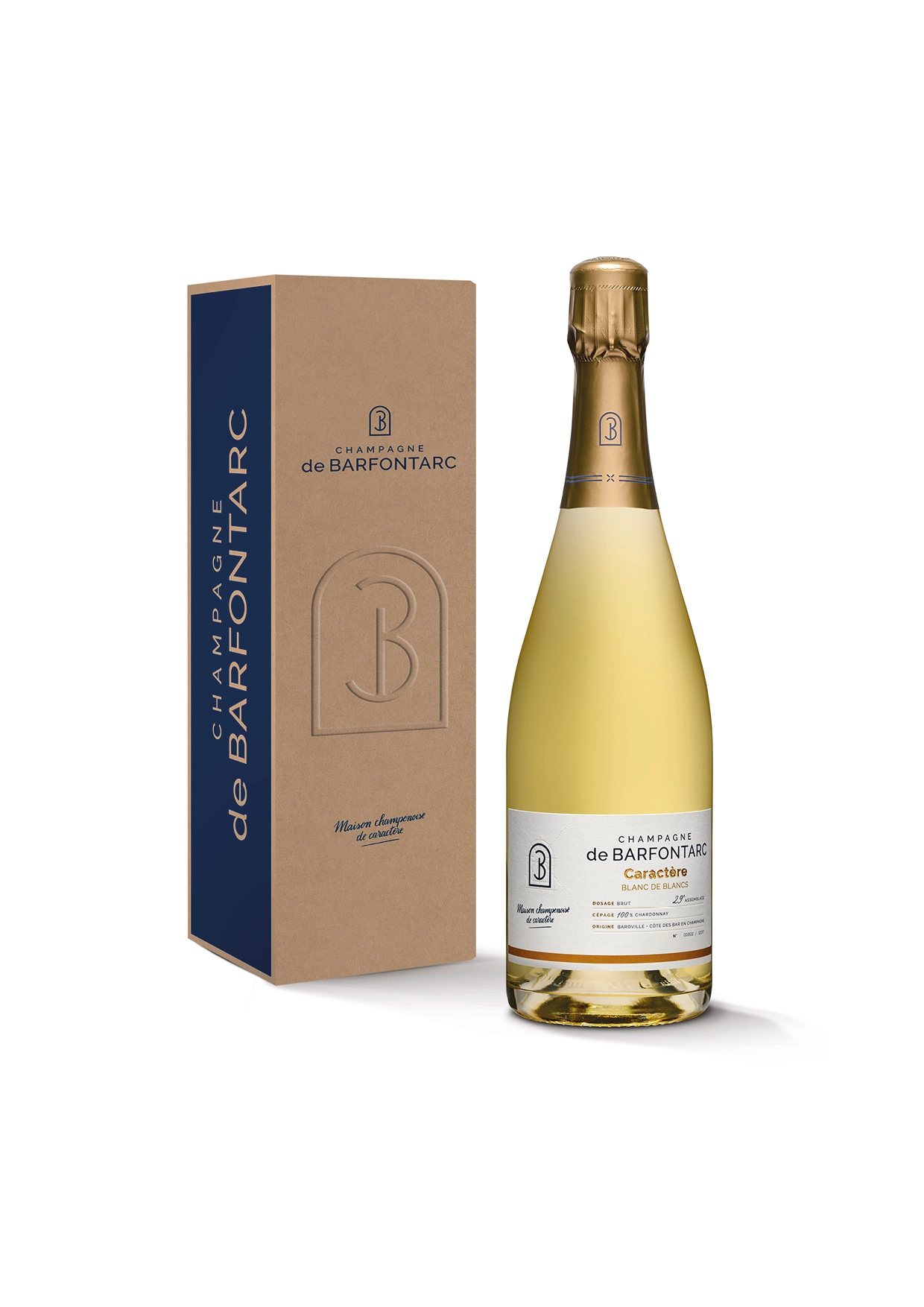 Champagne DE BARFONTARC <br>CUVEE CARACTERE BLANC DE BLANCS Brut