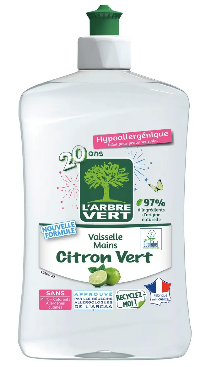 Liquide vaisselle mains L Arbre Vert citron vert