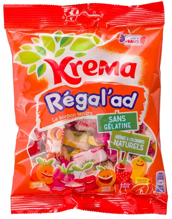 Bonbons Régal’ad Krema - Carton de 12 sachets de 150 g