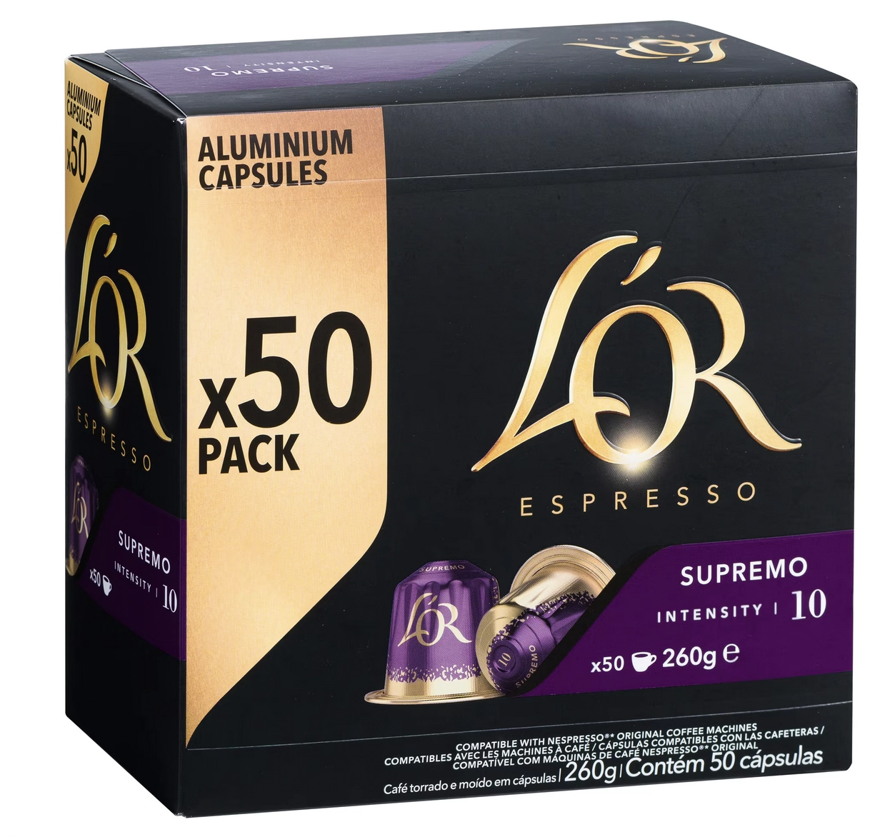 Capsules de café L’Or Espresso Supremo - Boîte de 50