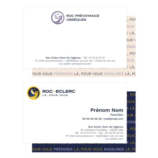 Roc-Eclerc - Cate de visite Recto / Verso à personnaliser