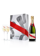 Coffret champagne MUMM Cordon Rouge<b> 1 bouteille 75 cl + 2 flûtes</b>